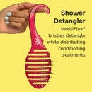 Wet Brush Shower Detangler Brush Pink Glitter for Unisex