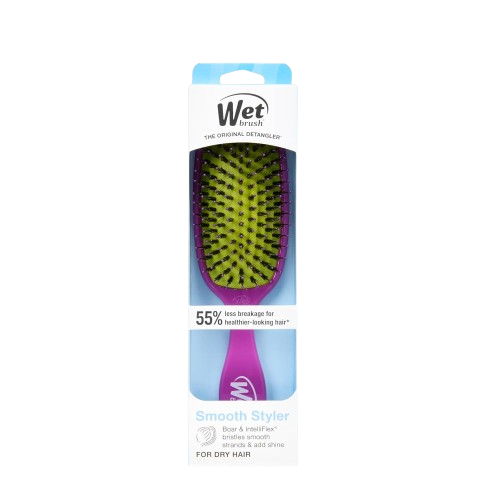 Wetbrush Shine Enhancer Hairbrush with Natural Boar Bristles Eco Friendly Purple