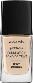 Wet n Wild Photo Focus Dewy Foundation in Nude Ivory - Moisturizing Formula for Normal and Dry Skin - Vegan