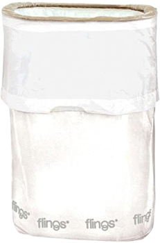 White Flings Plastic Bin - 22 x 15 (Pack Of 1)