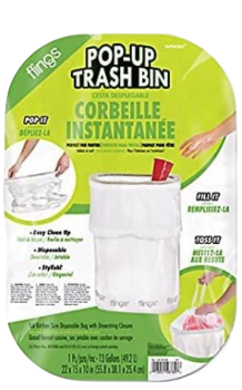 White Flings Plastic Bin - 22 x 15 (Pack Of 1)