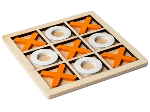 Wooden Tic Tac Toe Building Blocks Nine-Square Grid Xo Board Game, Educational Toy For Kids, Helps Logic And Thinking Skills, Wooden Games, Beer Pong