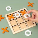 Wooden Tic Tac Toe Building Blocks Nine-Square Grid Xo Board Game, Educational Toy For Kids, Helps Logic And Thinking Skills, Wooden Games, Beer Pong