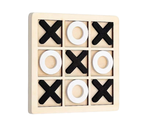 Wooden Tic Tac Toe Building Blocks Nine-Square Grid Xo Board Game, Educational Toy For Kids, Helps Logic And Thinking Skills, Wooden Games, Beer Pong