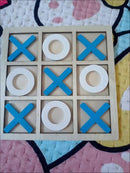Wooden Tic Tac Toe Building Blocks Nine-Square Grid Xo Board Game, Educational Toy For Kids, Helps Logic And Thinking Skills, Wooden Games, Beer Pong