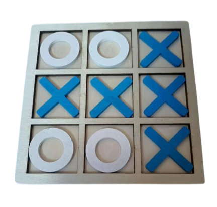 Wooden Tic Tac Toe Building Blocks Nine-Square Grid Xo Board Game, Educational Toy For Kids, Helps Logic And Thinking Skills, Wooden Games, Beer Pong
