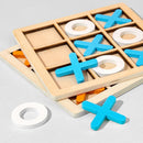 Wooden Tic Tac Toe Building Blocks Nine-Square Grid Xo Board Game, Educational Toy For Kids, Helps Logic And Thinking Skills, Wooden Games, Beer Pong