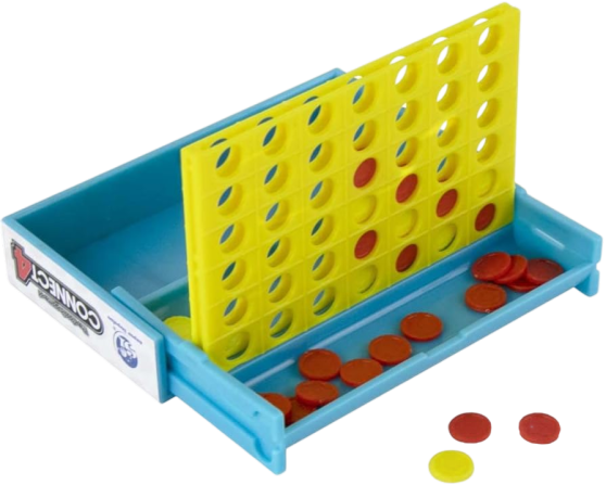 World's Smallest Connect 4 board-games for Ages 6 and up, Multicolor, Miniature