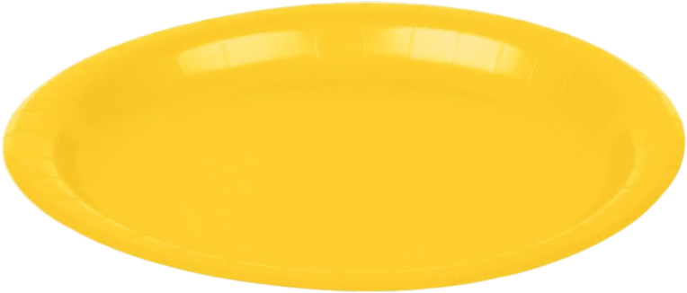 Yellow Sunshine Disposable Paper Plates - 6.75 20 Count