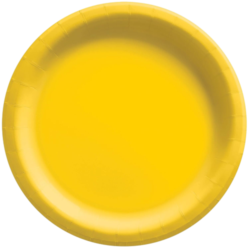 Yellow Sunshine Disposable Paper Plates - 6.75 20 Count