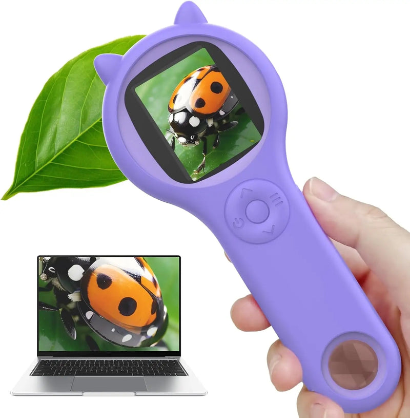 Microscope for Kids - Mini Pocket Handheld Microscope for Toddlers-STEM Educational Science Kit Toys for Christmas Birthday Gifts Toys for 5-12 Year Old Girls