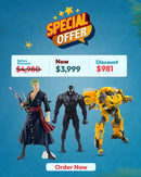 Roronoa Zoro Raid on Onigashima One Piece Action Figure & Legends Series Venom Action Figure – Premium Design with 3 Access6ories & Deluxe Class Movie 1 Bumblebee Action Figure – Ages 8+