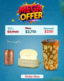 Hummingbird Solar Lantern – Waterproof Metal Hanging LED Light for Garden & Patio & Rechargeable Toaster-Inspired LED Night Light – Colorful USB Charging Lamp & Sunflower Solar Lantern – Waterproof Hanging LED Light for Yard, Patio & Garden