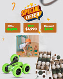 Remote Control Car – RC Toy for Kids Ages 6–12 & Kids Camping Set with Tent – Indoor/Outdoor Pretend Play6 Kit for Ages 3–6 & 15-Pack Velvet Christmas Tree Ornaments – Shatterproof Multicolor Balls