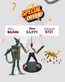 Dragon Ball Z Cell First Form Action Figure & Chainsaw Man - Action Figure & NINJAGO Lloyd’s Golden Ultra Dragon – 4-Headed Action Figure with 9 Minifigures