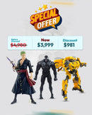 Roronoa Zoro Raid on Onigashima One Piece Action Figure & Legends Series Venom Action Figure – Premium Design with 3 Access6ories & Deluxe Class Movie 1 Bumblebee Action Figure – Ages 8+
