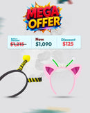 14PCS Bee Tentacle Headbands – Fun Party Hair Accessories & 4-Pack Cat Ear Headbands – Flannel Cartoon Cosplay Hair Accessories for Girls