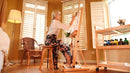 MEEDEN Artist Wooden Drafting Stool: Adjustable Height Art Stool for Studio