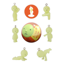 Sonny Angel Smiski Strap Accessory - Series 2, Glow in The Dark Charm Accessory Assorted Sealed Blind Box Original Mini Figure